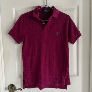 burgundy ralph lauren polo